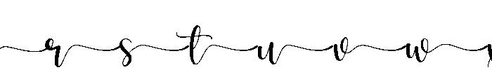 Luna June Tail Font LOWERCASE
