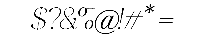 Luna Rossa Extra Light Italic Font OTHER CHARS
