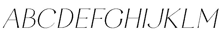 Luna Rossa Extra Light Italic Font UPPERCASE