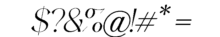 Luna Rossa Light Italic Font OTHER CHARS