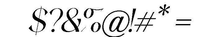 Luna Rossa Regular Italic Font OTHER CHARS