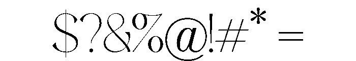 LunaRossa-ExtraLight Font OTHER CHARS