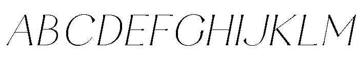 LunaRossa-ExtraLightItalic Font UPPERCASE