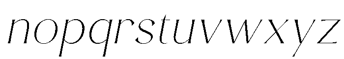 LunaRossa-ExtraLightItalic Font LOWERCASE