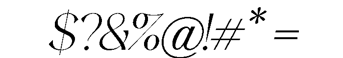 LunaRossa-LightItalic Font OTHER CHARS