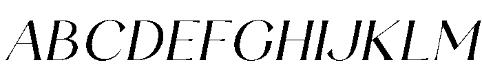 LunaRossa-RegularItalic Font UPPERCASE