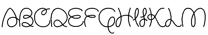 Lunaria Script Font UPPERCASE
