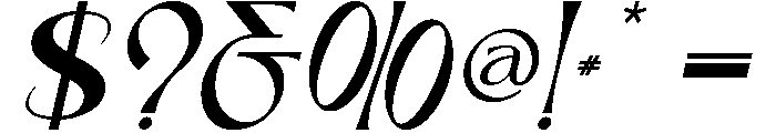 Lunavera Italic Font OTHER CHARS