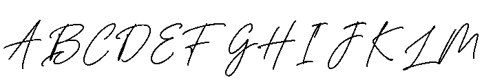 Lunetia Signature Regular Font UPPERCASE