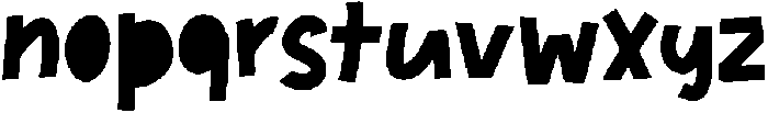 Lucky sans Regular ttf (400) Font LOWERCASE
