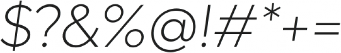 Lufga ExtraLight Italic otf (200) Font OTHER CHARS