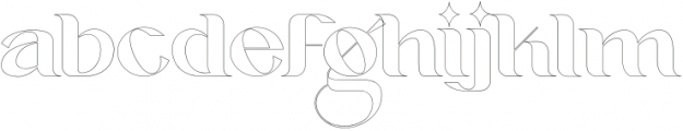 Lugon Outline otf (400) Font LOWERCASE