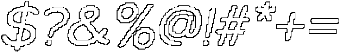 Lumend Rounded Pixel Outline otf (400) Font OTHER CHARS