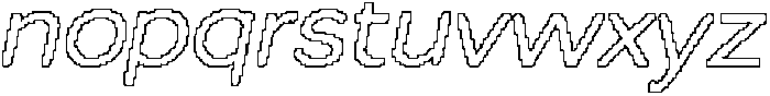 Lumend Rounded Pixel Outline otf (400) Font LOWERCASE