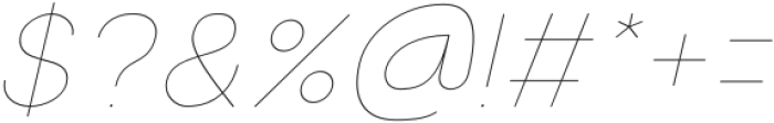 Luna Thin Italic otf (100) Font OTHER CHARS