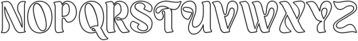 Lunarya Outline Regular otf (400) Font UPPERCASE