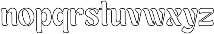 Lunarya Outline Regular otf (400) Font LOWERCASE