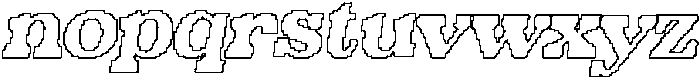 Lunavie Pixel Outline otf (400) Font LOWERCASE