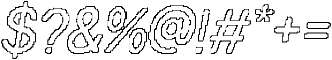 Lupina Rounded Pixel Outline otf (400) Font OTHER CHARS