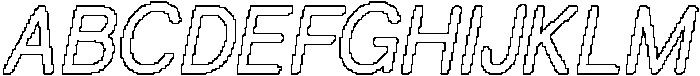 Lupina Rounded Pixel Outline otf (400) Font UPPERCASE
