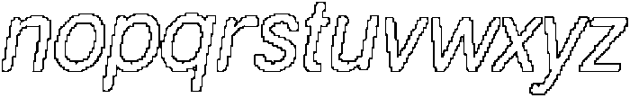Lupina Rounded Pixel Outline otf (400) Font LOWERCASE