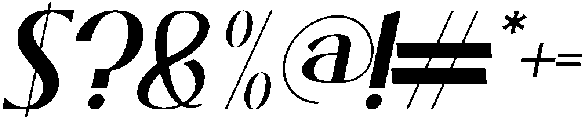 Lusaton Italic otf (400) Font OTHER CHARS
