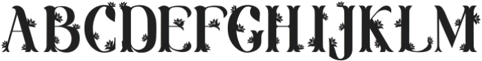 Lush Garden Five otf (400) Font UPPERCASE