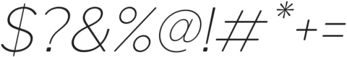 Lusio Soft ExtraLight Italic otf (200) Font OTHER CHARS