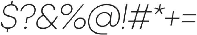 Luxe Uno UltraLight Italic otf (300) Font OTHER CHARS