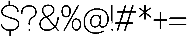 Luxie Thin otf (100) Font OTHER CHARS
