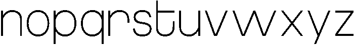 Luxie Thin otf (100) Font LOWERCASE