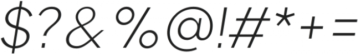 Luxora Grotesk Thin Italic otf (100) Font OTHER CHARS