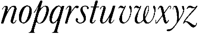 Luxurimo Italic otf (400) Font LOWERCASE