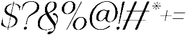 Luxury Nova Italic otf (400) Font OTHER CHARS