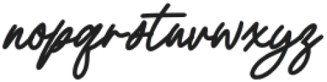 Luxury Signature Script Regular otf (400) Font LOWERCASE