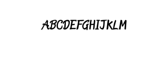 LuckyDreamBold.ttf Font UPPERCASE