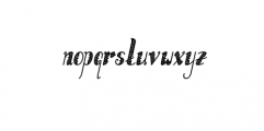 Lumberjack Gradient Bold Italic.ttf Font LOWERCASE