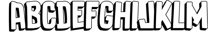 Luducudu Layered Typeface Font LOWERCASE