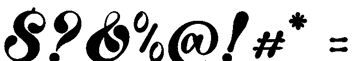 Lucky Wonky Font OTHER CHARS