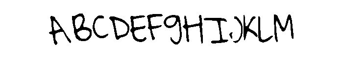 LucysScribblings Font UPPERCASE