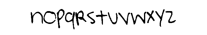 LucysScribblings Font LOWERCASE