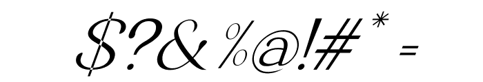 Luimp Italic Font OTHER CHARS