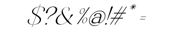Luimp Light Italic Font OTHER CHARS
