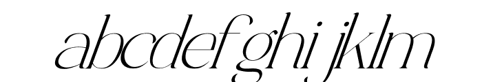 Luimp Light Italic Font LOWERCASE