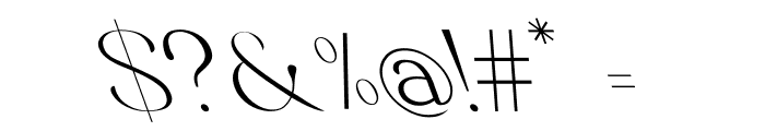 Luimp Light Oblique Font OTHER CHARS