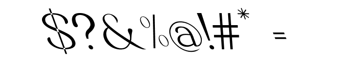 Luimp Oblique Font OTHER CHARS