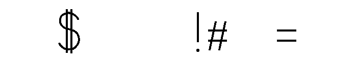 Lumnia Thin Font OTHER CHARS