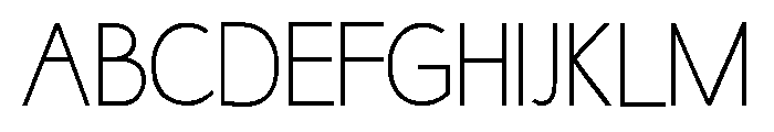 Lumnia Thin Font UPPERCASE