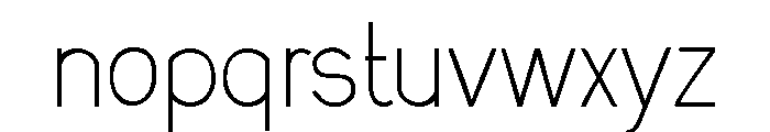 Lumnia Thin Font LOWERCASE
