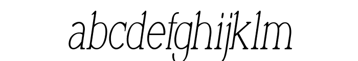Luminage-CondensedItalic Font LOWERCASE